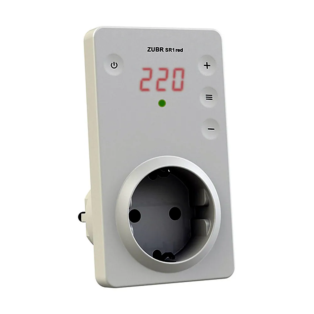 Реле контроля напруги в розетку SR1 red, 16 А з інд., Zubr 4820120221743