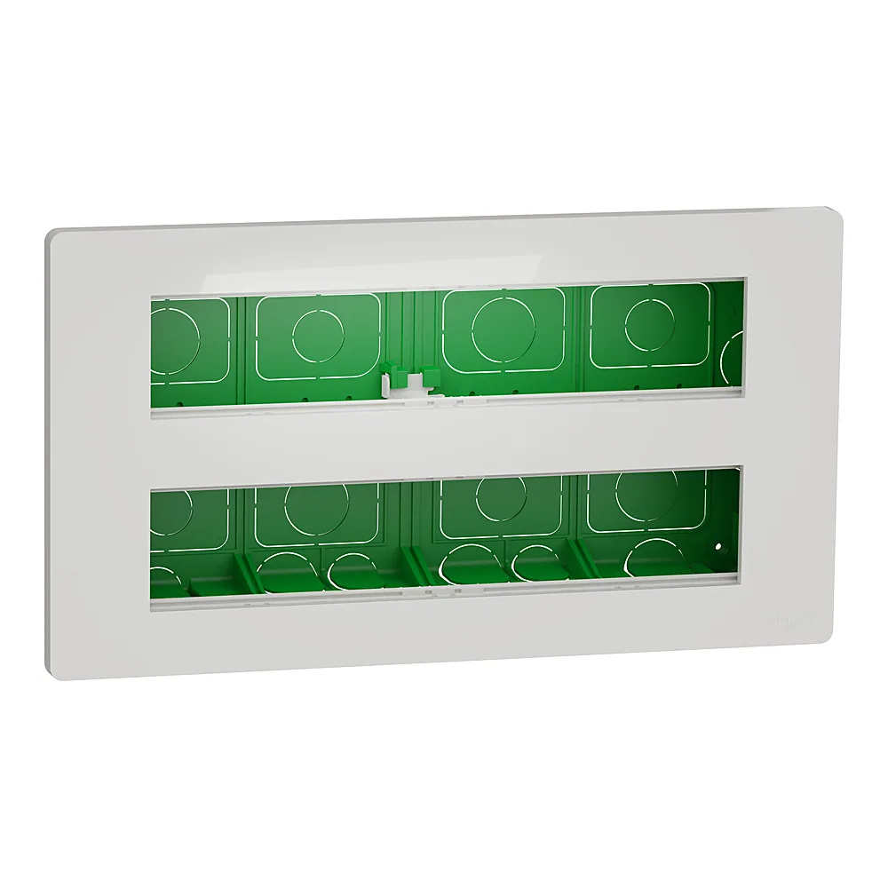 Блок Unica system+ прихованого встановлення 2х5 антибактеріальний білий Unica New Schneider Electric NU171020