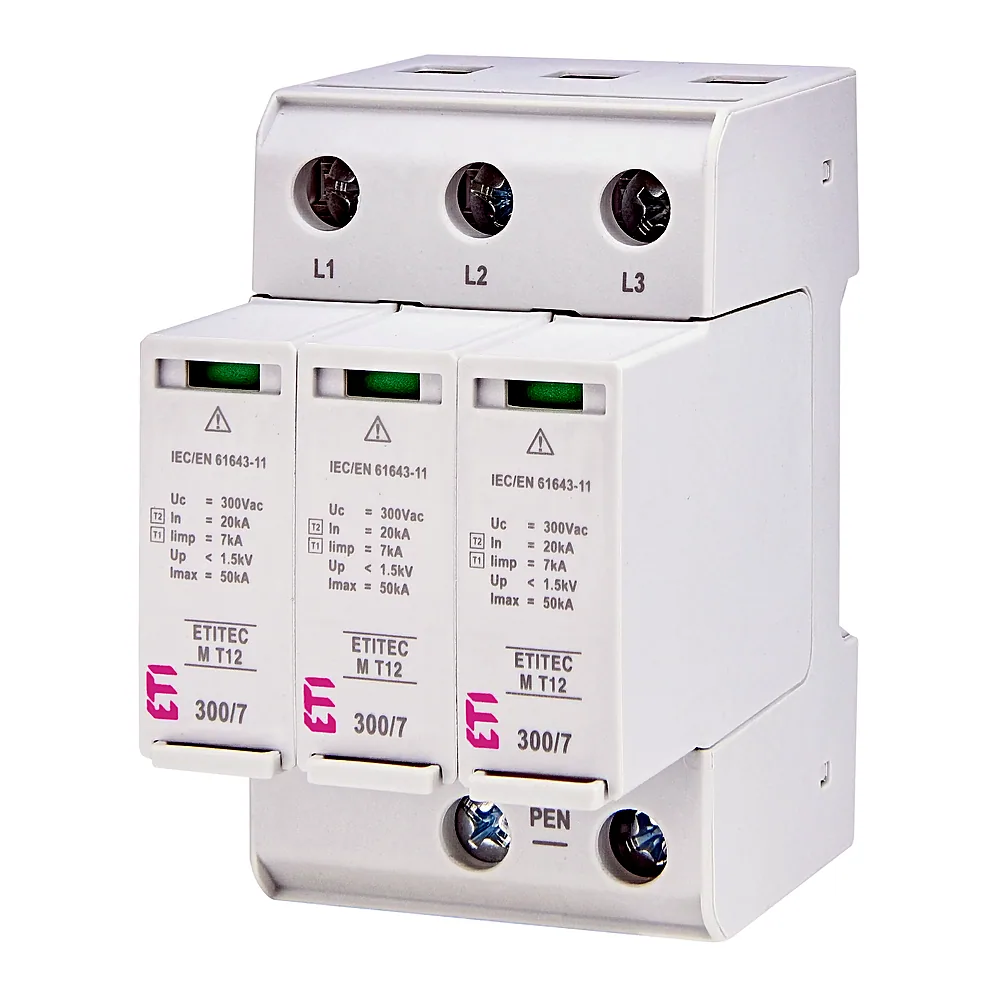 Обмежувач перенапруги ETITEC M T12 300/7 (3+0, 3p, TNC), ETI 2440504