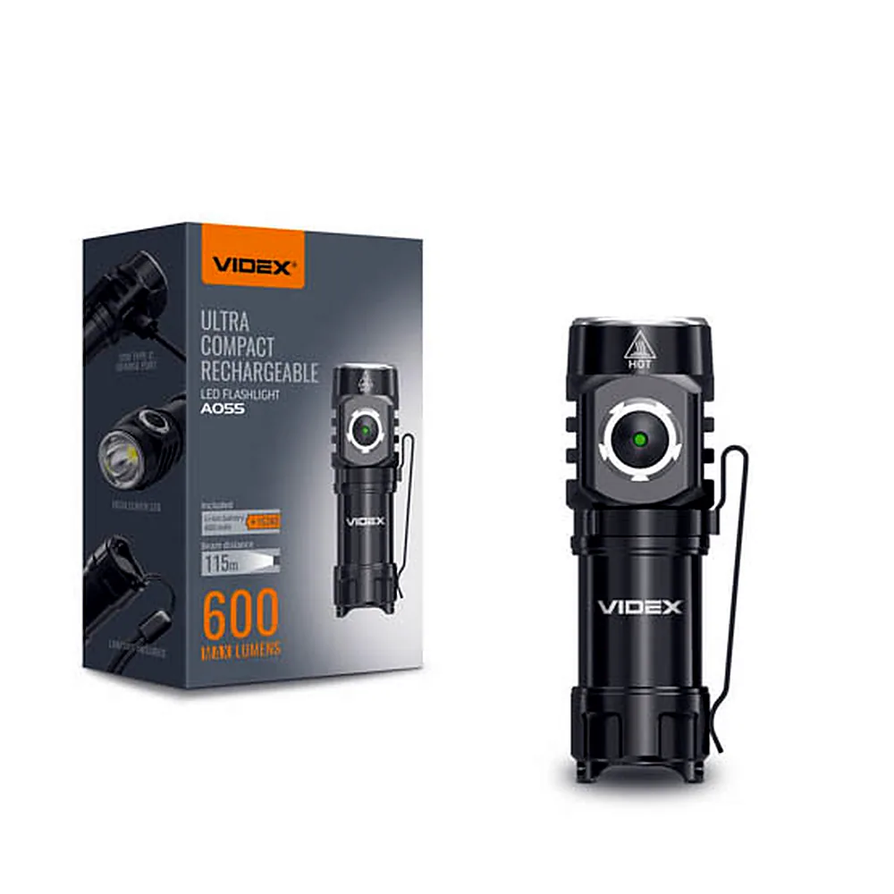 Портативний світлодіодний ліхтарик VIDEX VLF-A055 600Lm 5700K