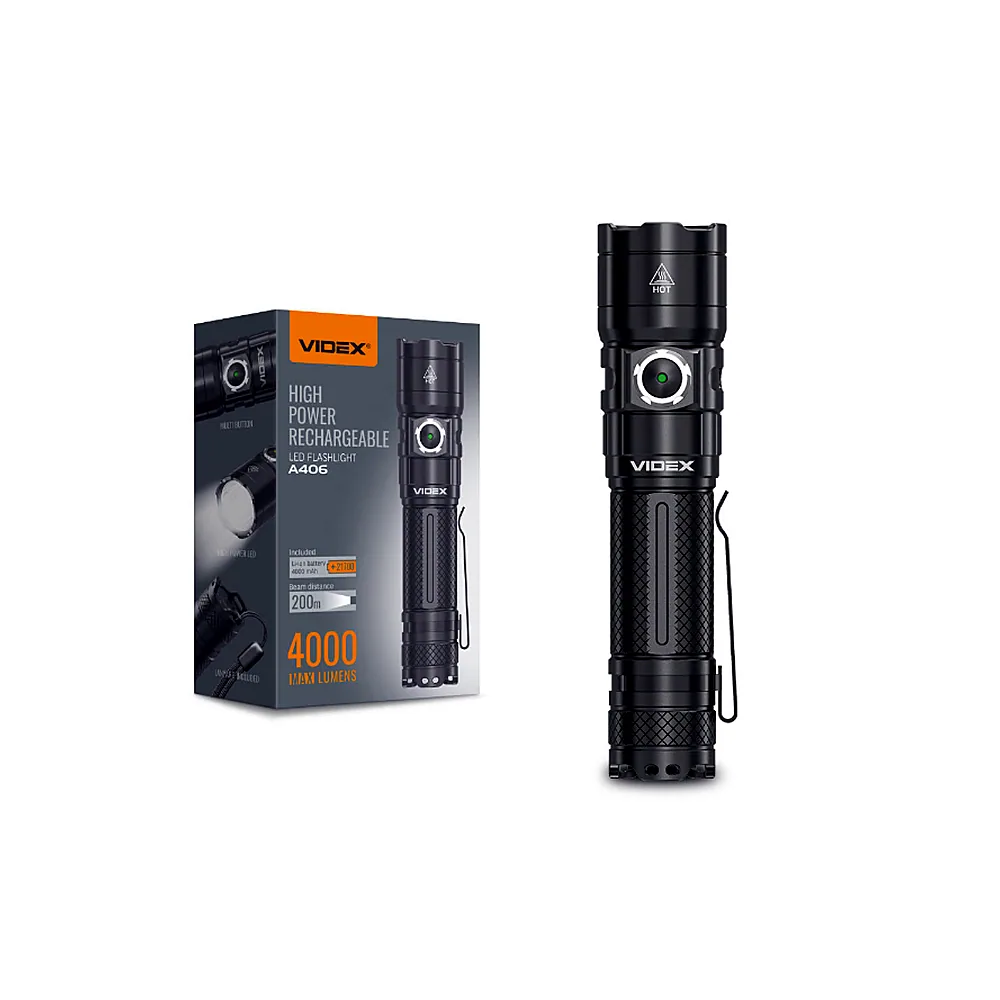 Портативний світлодіодний ліхтарик VIDEX VLF-A406 4000Lm 6500K