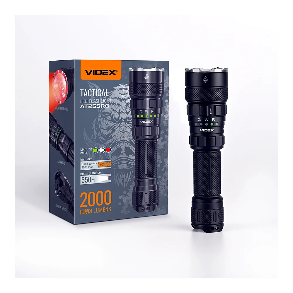 Тактичний світлодіодний ліхтарик VIDEX VLF-AT255RG 2000Lm 5000K