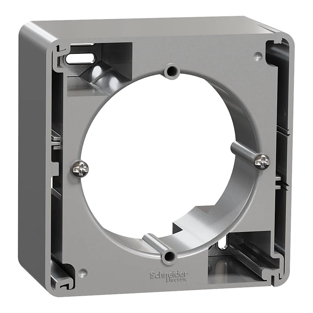 Монтажна коробка накладна 1-постова Sedna Design алюміній Schneider Electric SDD113901
