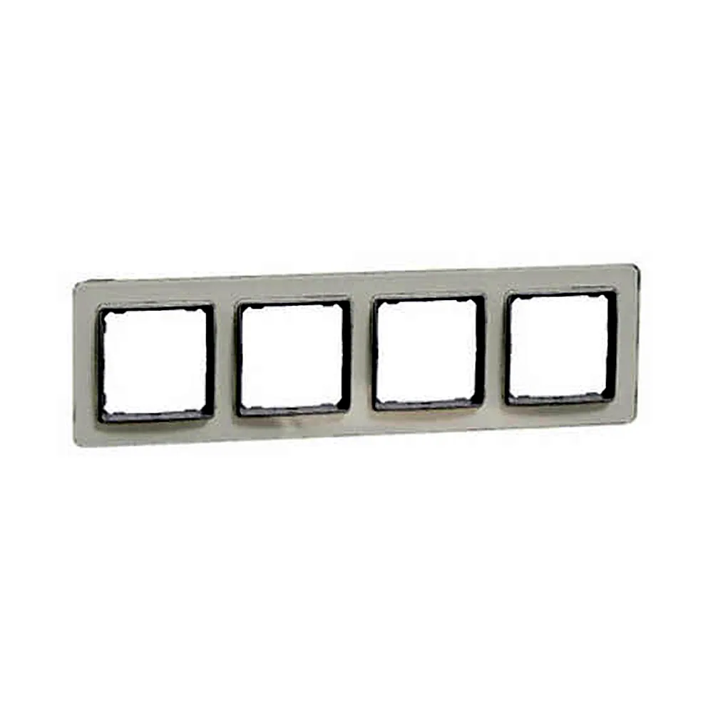 Рамка 4-а. SE Sedna Elements біле скло SDD360804