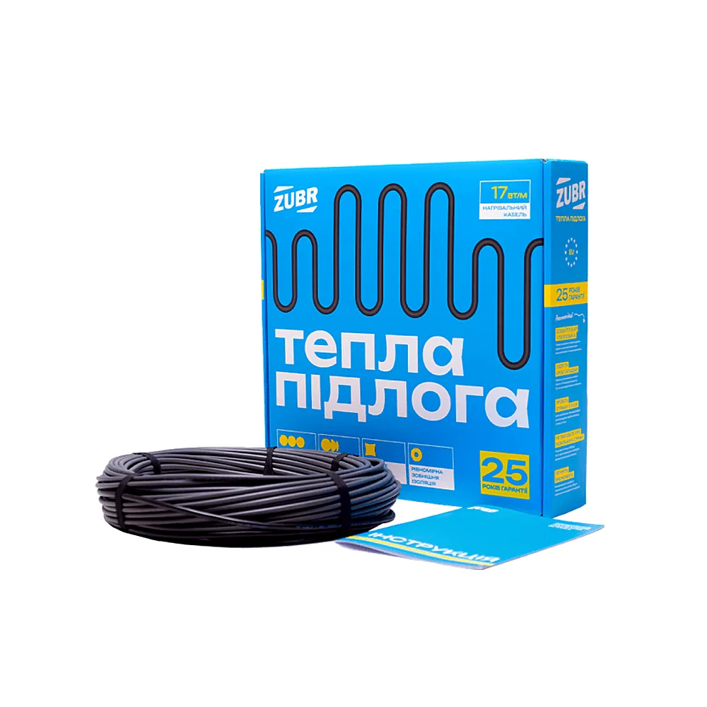 Нагрівальний кабель ZUBR DC Cable 17 / 1670 Вт 97 м. 4820120222467