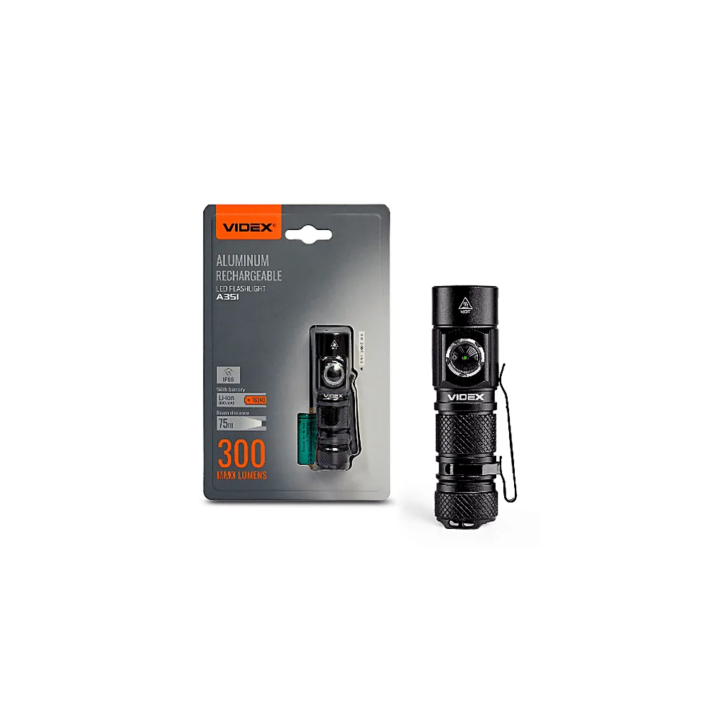 Портативний світлодіодний ліхтарик VIDEX VLF-A351 300Lm 5000K