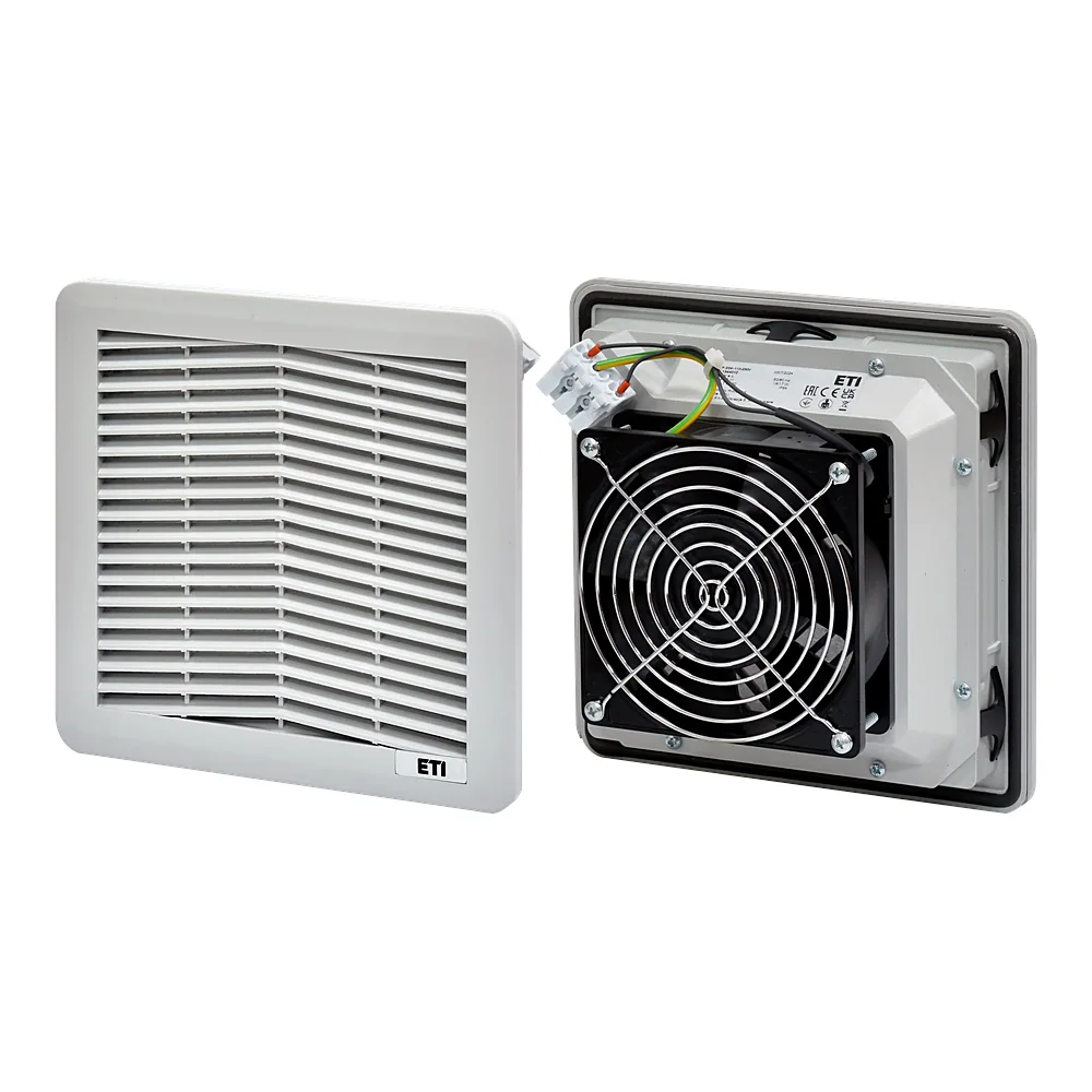 Фільтруючий вентилятор EF-204-110-230V (110м.кв./г, 230VАС, IP54, 204x204x96м.кв., RAL7035)