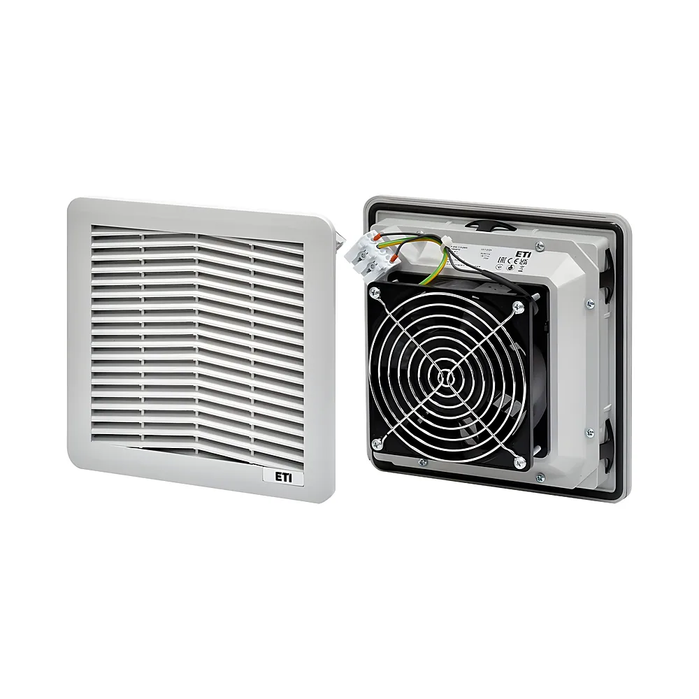 Фільтруючий вентилятор EF-204-110-230 В 110 м³/год 230 В AC IP54 204х204х96 мм RAL7035 ETI 1344012