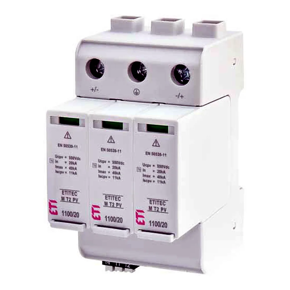 Обмежувач перенапруги ETI ETITEC M T2 PV 1100/20 Y RC для PV систем 2440516