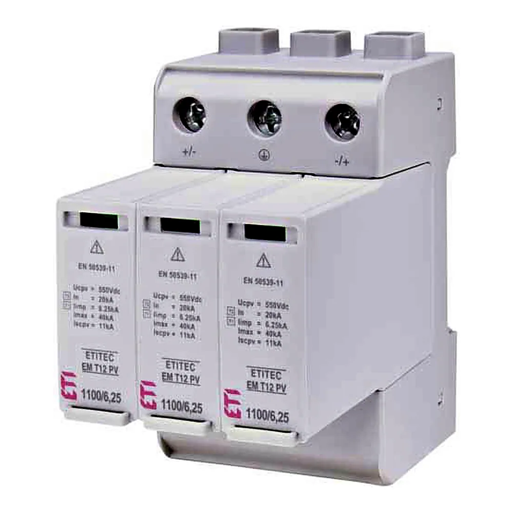 Обмежувач перенапруги ETI ETITEC EM T12 PV 1100/6,25 Y 2440580