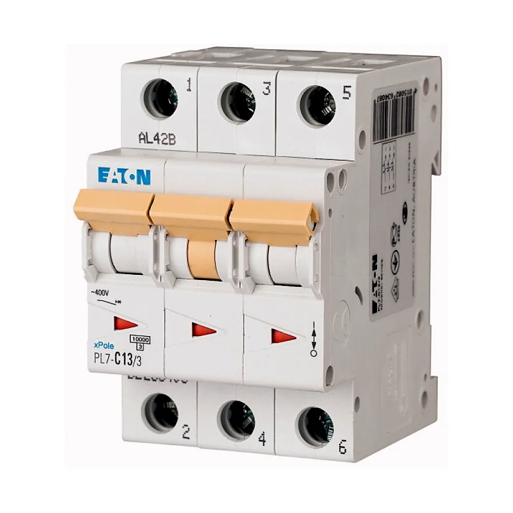 Автоматичний вимикач PL7-D13/3, 13А 3Р 10кА хар-ка D, Eaton (Moeller)