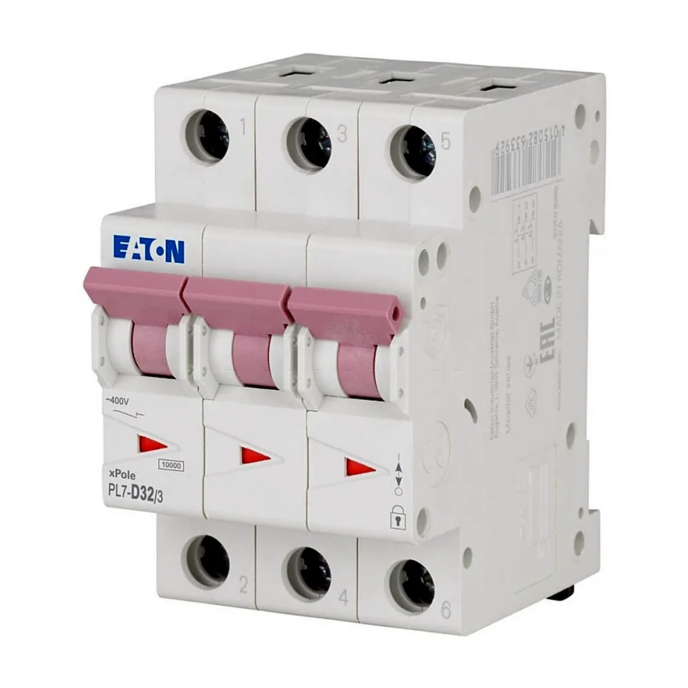 Автоматичний вимикач Eaton PL7 D 32A 3P 10kA 263424