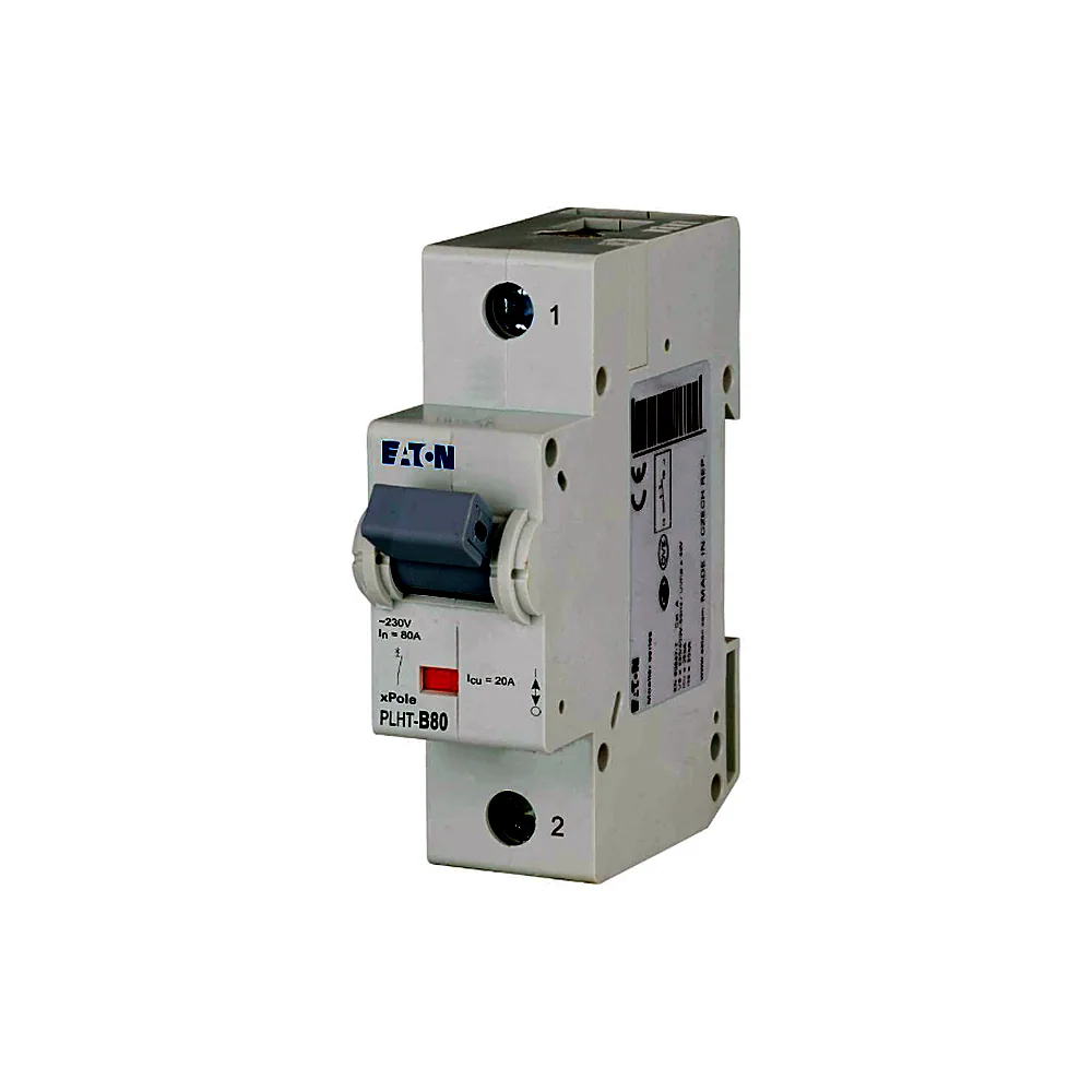 Автоматичний вимикач PLHT-B80, 1Р 80А 20кА х-ка B, Eaton (Moeller)
