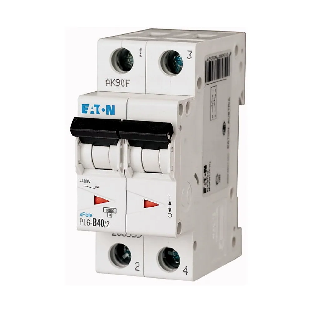 Автоматичний вимикач PL6-D40/2, 2Р 40А 6кА х-ка D, Eaton (Moeller)