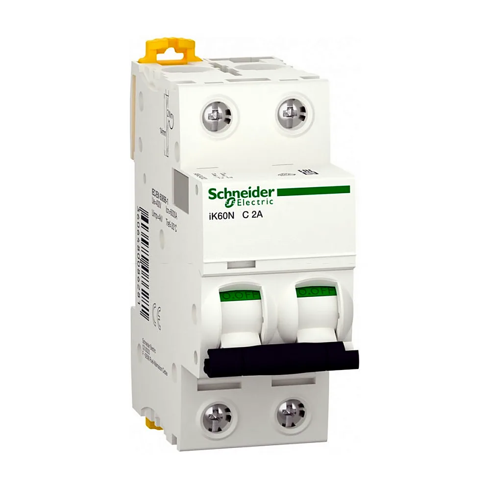 Автоматичний вимикач iK60, 2P 2A хар-ка C, 6кА, A9K24202, Schneider Electric