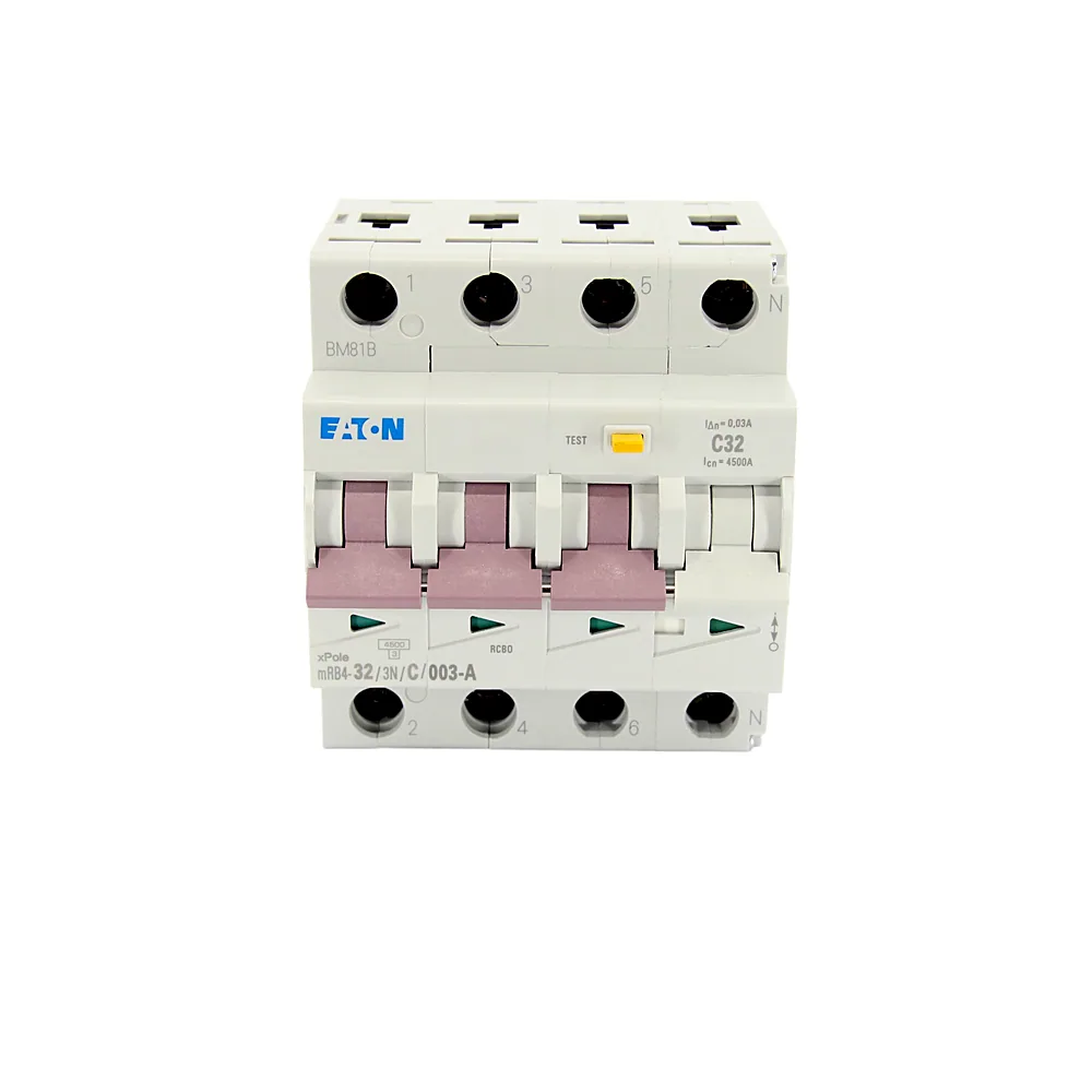 Диференціальний автомат Eaton mRB4 3P+N 32А 30мА 4,5кА C 167508