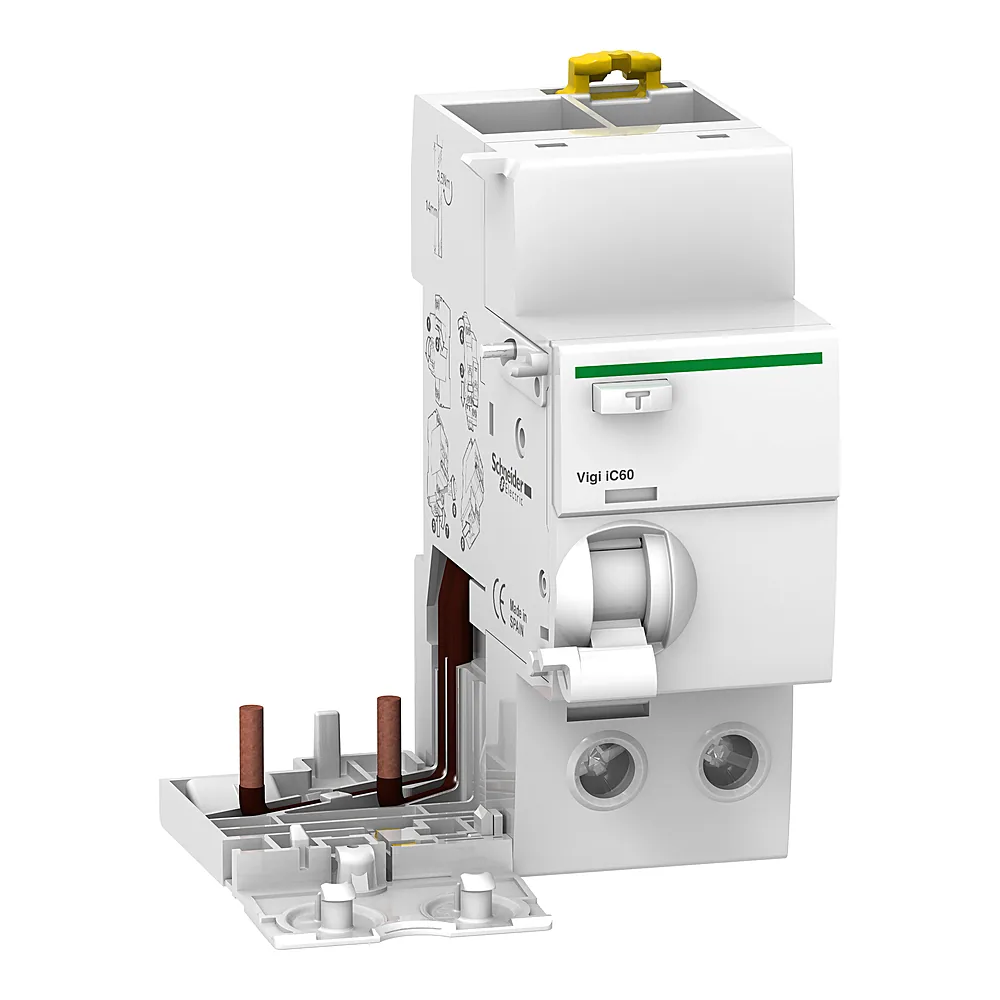 Диференційний блок Vigi iC60 2P 63 А 30 мА AC-тип Schneider Electric A9V41263