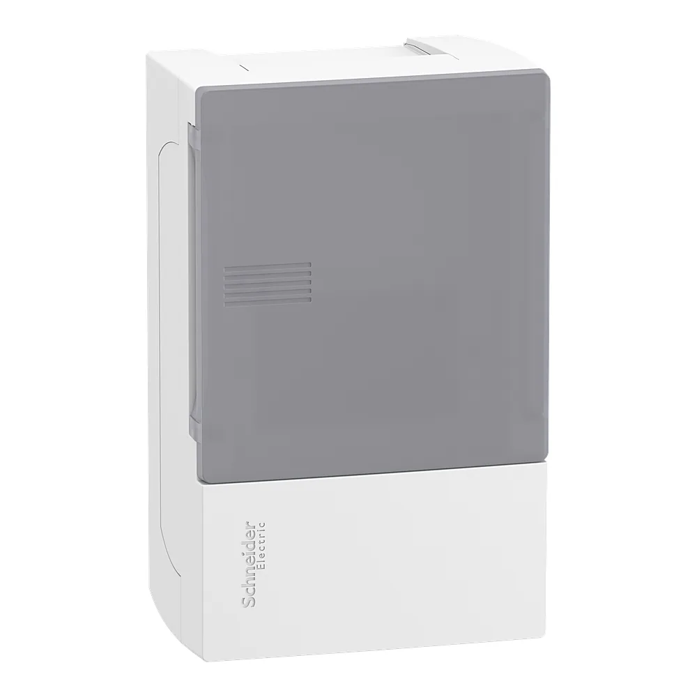 Модульний щит Mini Pragma навісний IP40 1 ряди/4 модулі димчаті двері Schneider Electric MIP12104T