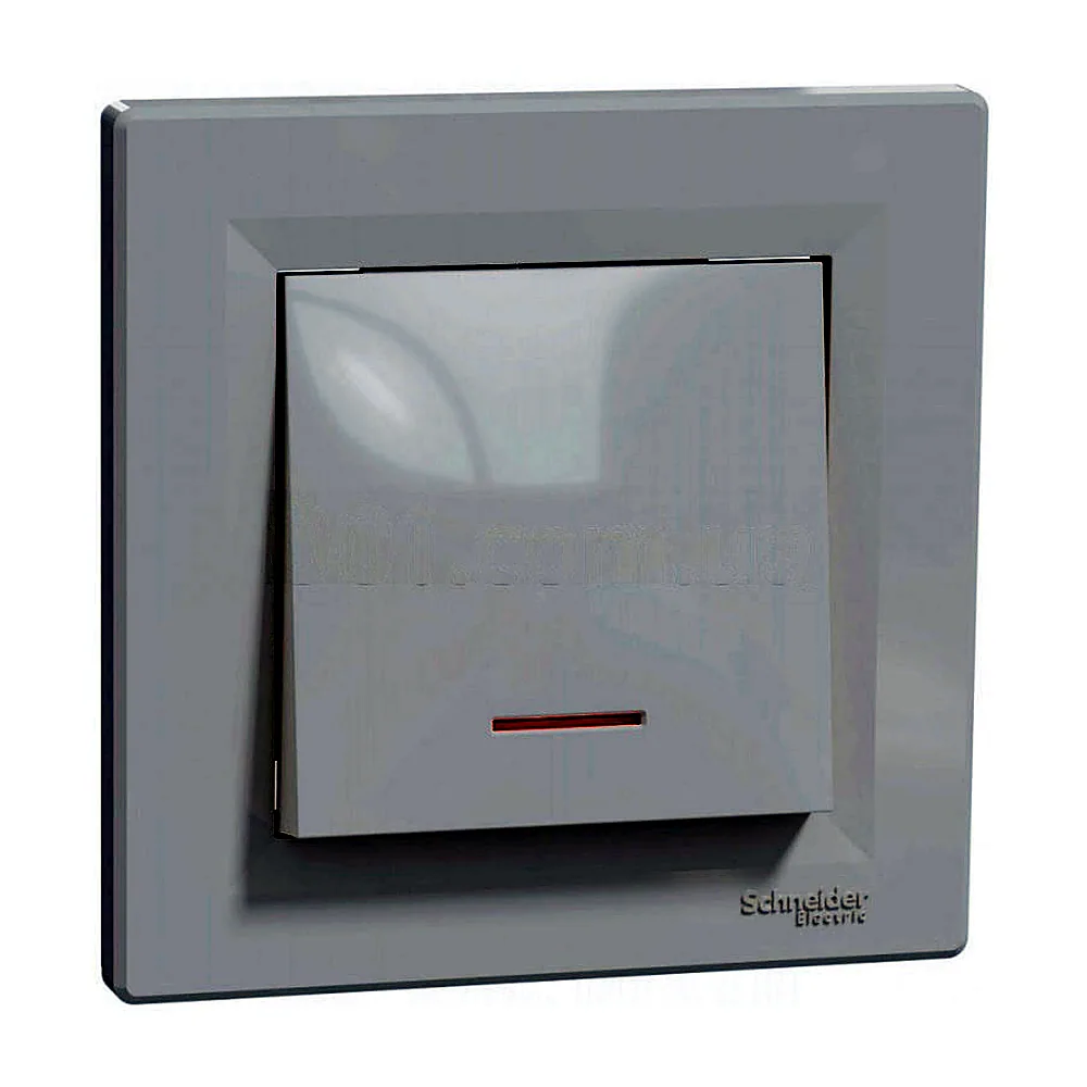 Кнопковий вимикач "Asfora" прих/встан 1 кл. з індікатором, кремовий, EPH1600123, Schneider Electric