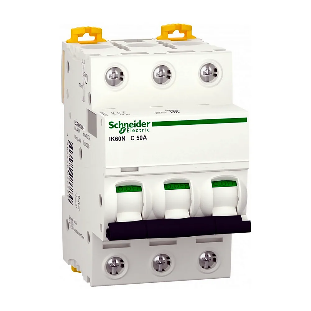 Автоматичний вимикач iK60, 3P 50A хар-ка C, 6кА, A9K24350, Schneider Electric