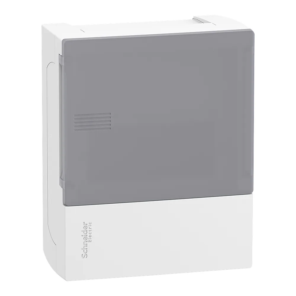 Модульний щит Mini Pragma навісний IP40 1 ряди/6 модулів димчаті двері Schneider Electric MIP12106T