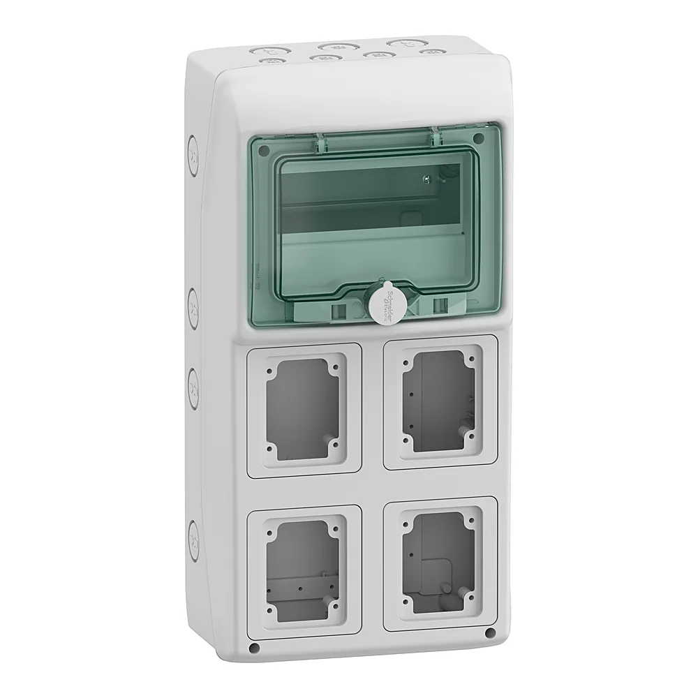 Модульний щит Mureva IP65 8 модулів+4 отвори Schneider Electric 13179