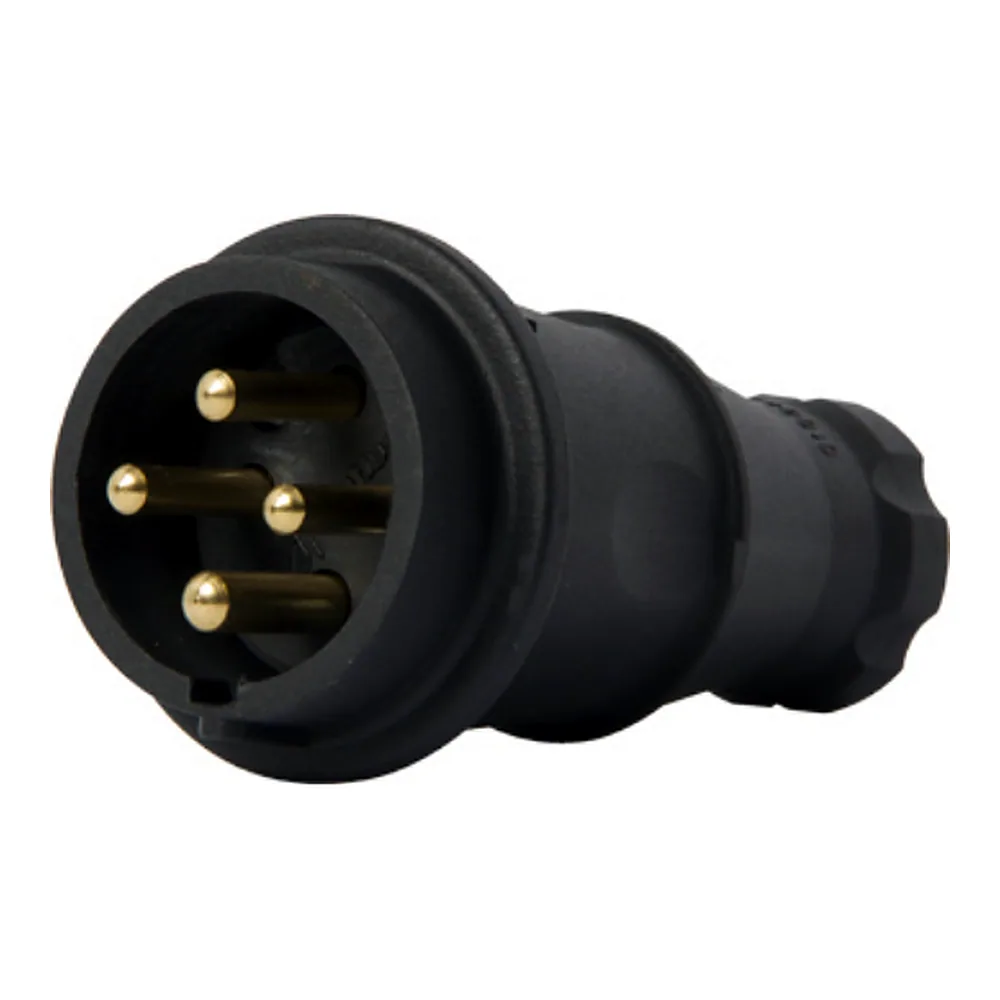 Силова вилка переносна каучукова e.plug.rubber.060.16, 4п., 16А