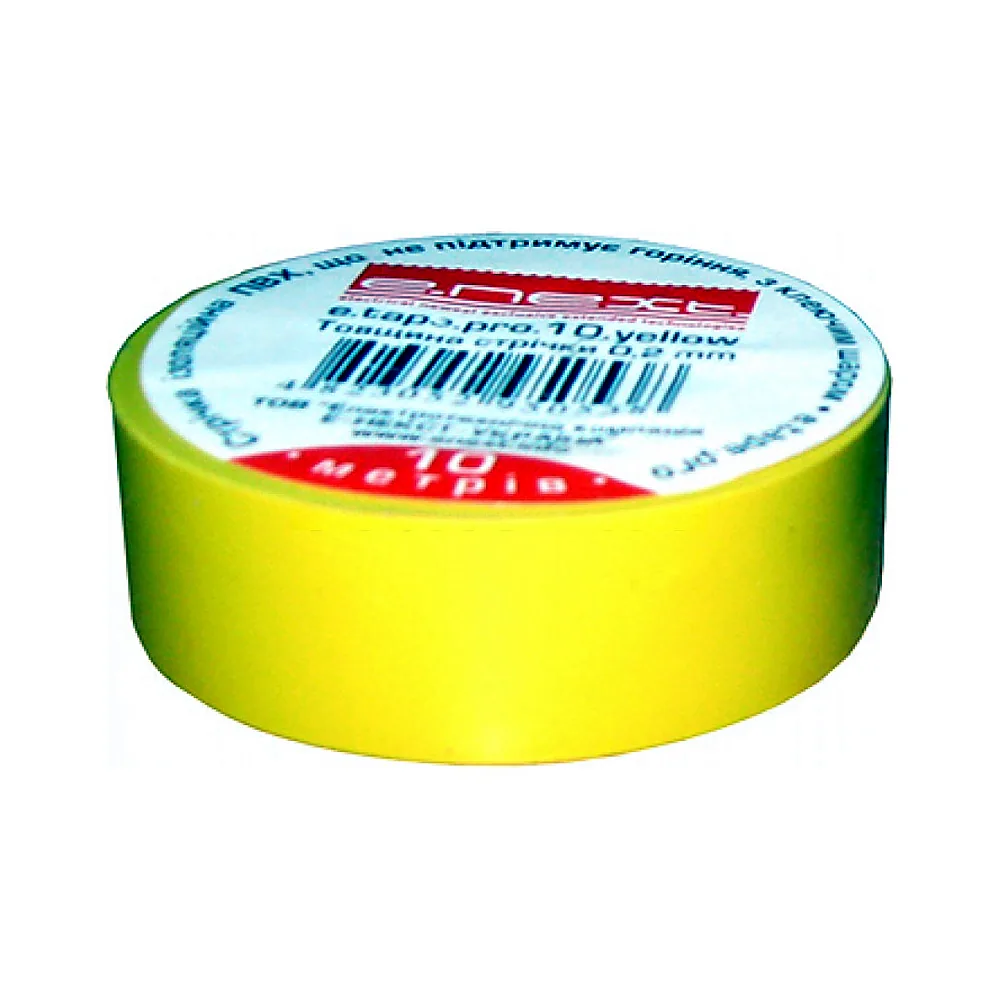 Ізоляційна стрічка E.NEXT e.tape.pro.10 жовта p0450002