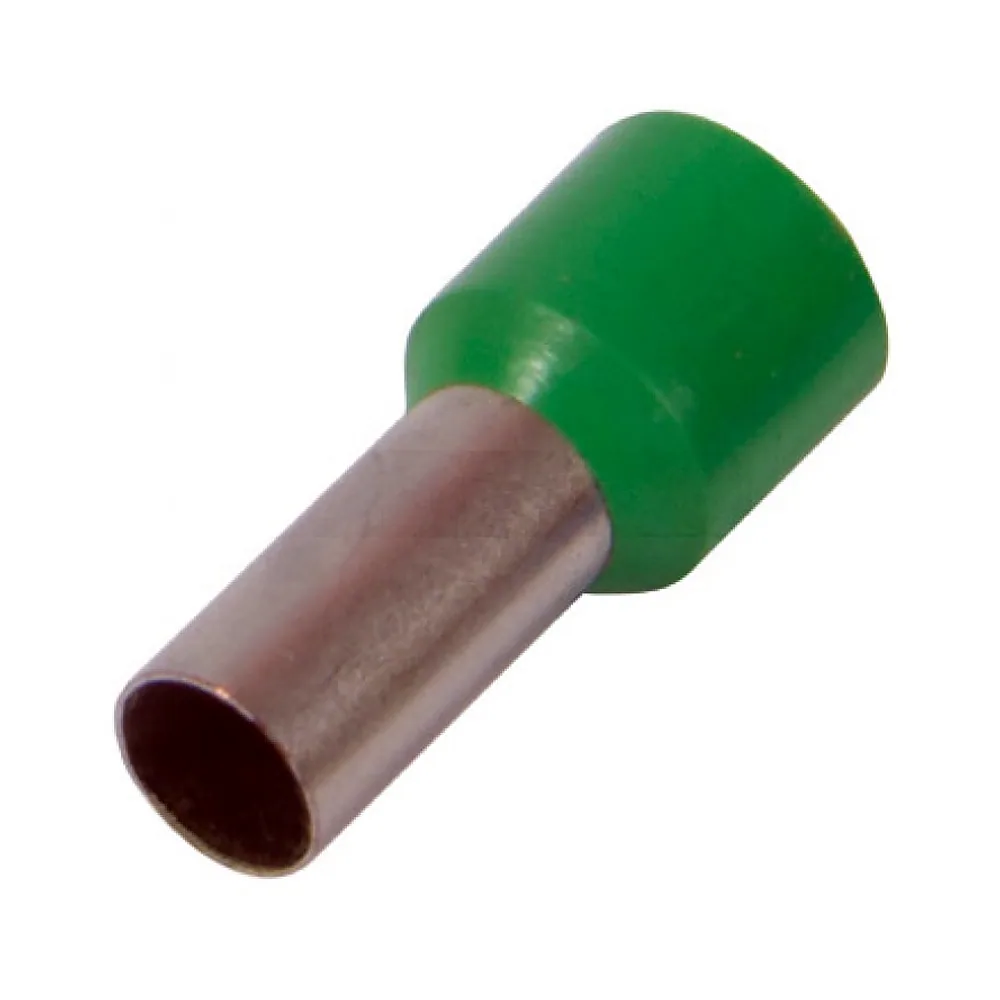 Ізольований наконечник втулковий e.terminal.stand.e1012.green 1,0 кв.мм, зелений