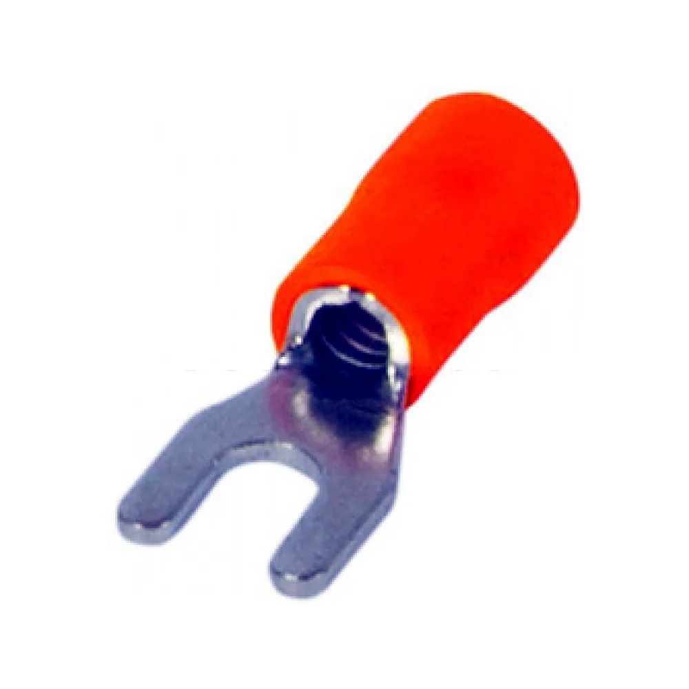 Ізольований наконечник вилочний e.terminal.stand.sv.5,5.8.orange 4-6 кв.мм, помаранчевий