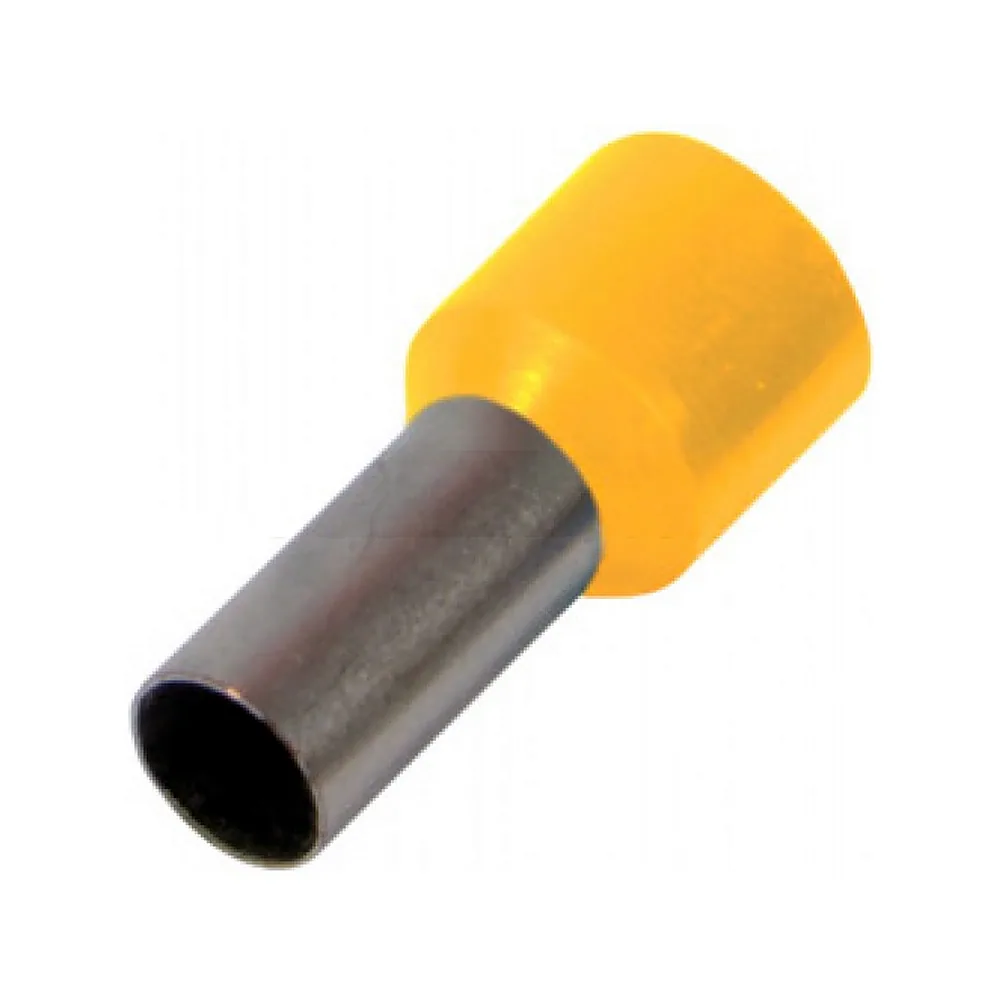 Ізольований наконечник втулковий e.terminal.stand.e0508.yellow 0.5 кв.мм, жовтий