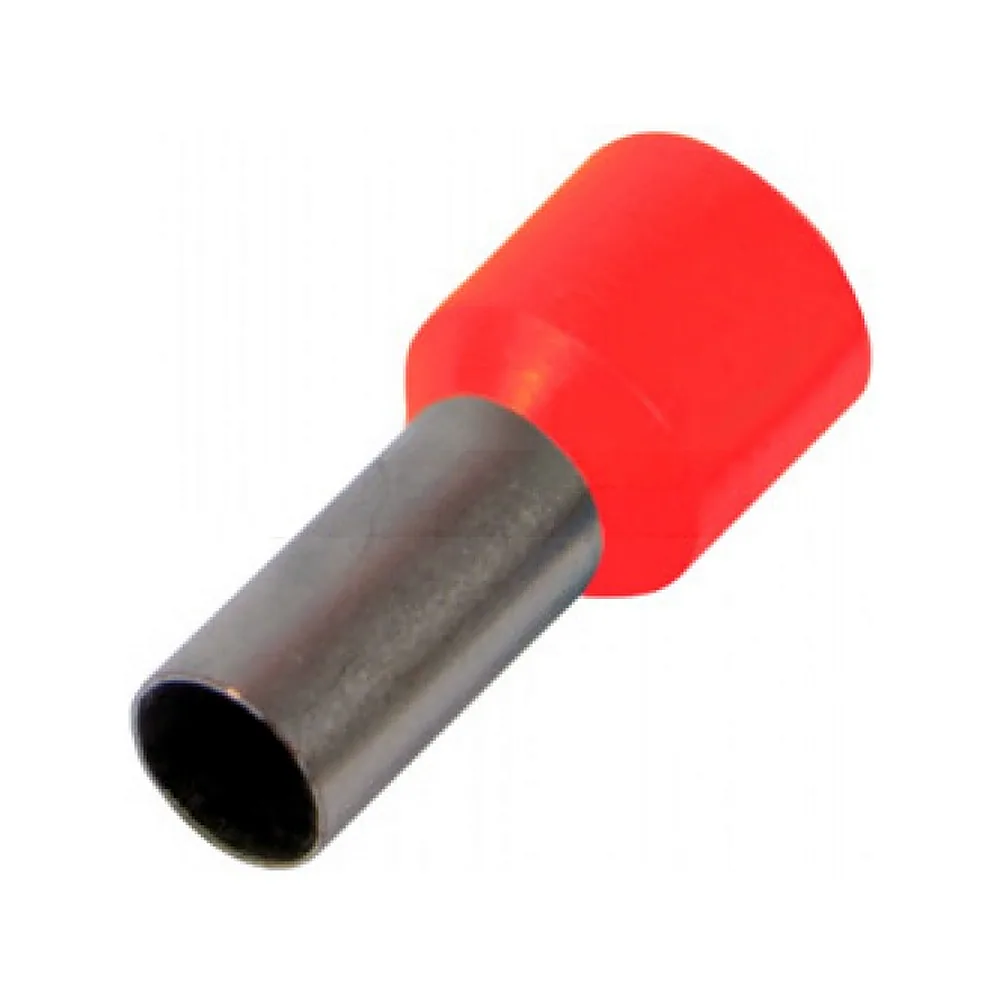 Ізольований наконечник втулковий e.terminal.stand.e2508.red 2,5 кв.мм, червоний