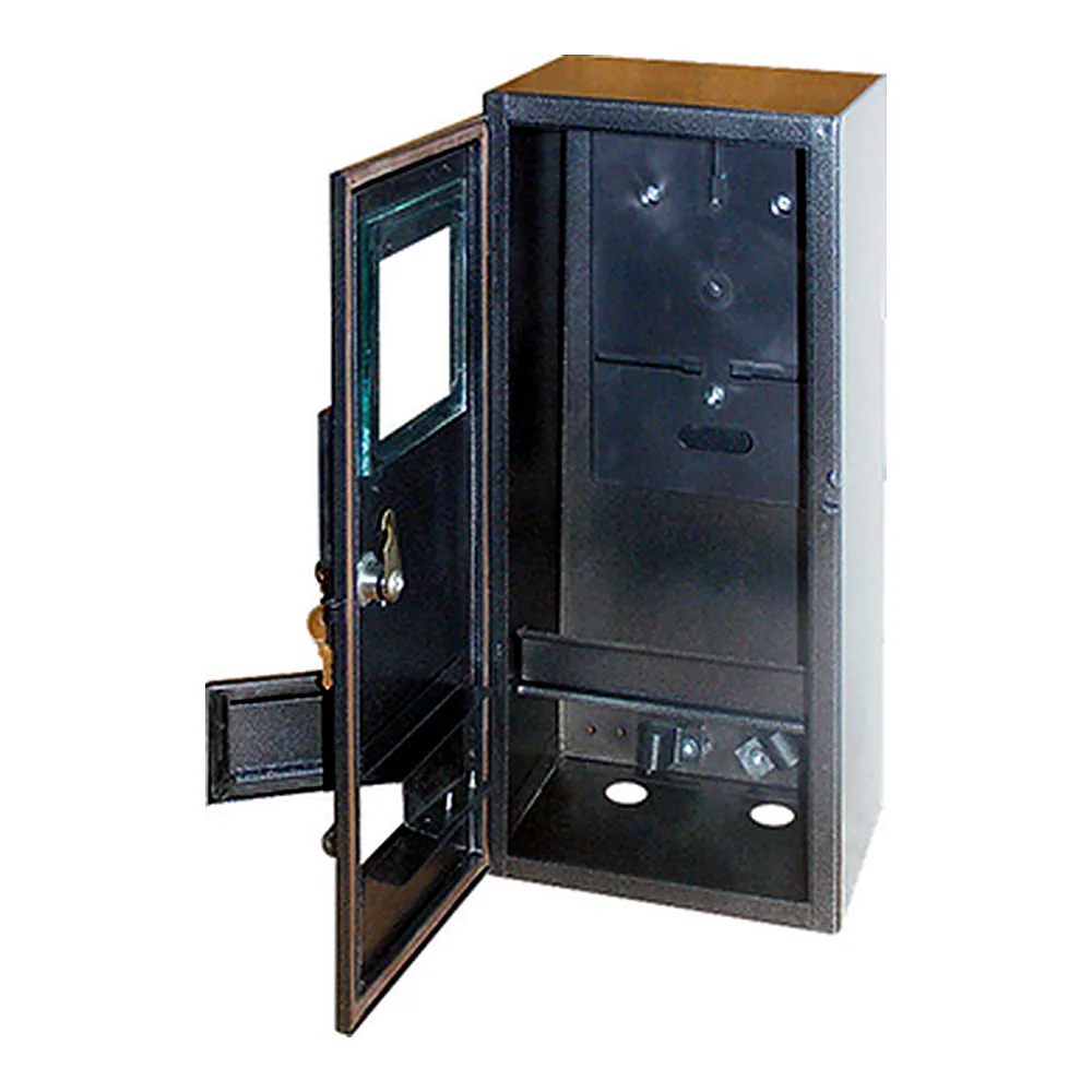 Шафа e.mbox.stand.n.f1.6.z.str металева, під 1-ф. лічильник, порожня, навісна, 6 мод.,з замком, вулична