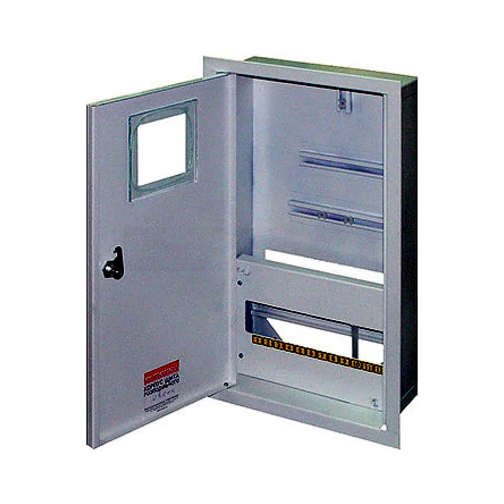 Шафа e.mbox.stand.w.f3.12.z металева, під 3-ф. лічильник, 12 мод., що вбудовується, з замком