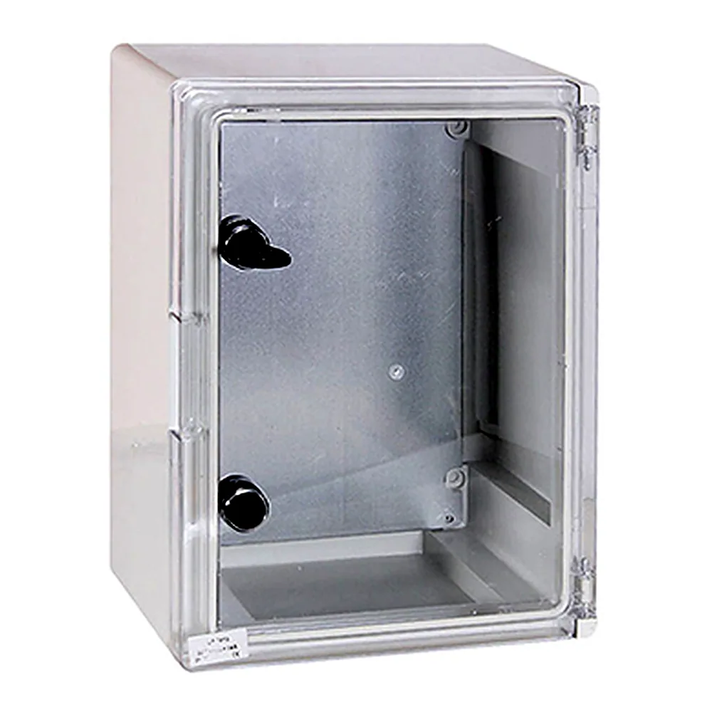 Шафа удароміцна з АБС-пластика e.plbox.400.500.175.tr, 400х500х175мм, IP65 з прозорими дверцятами