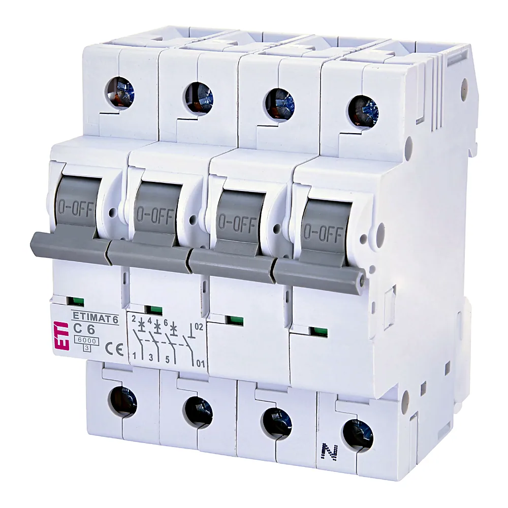 Авт. вимикач ETIMAT 6  3p+N C 6А (6 kA), ETI
