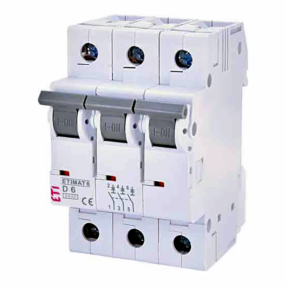 Авт. вимикач ETIMAT 6  3p D  6A (6kA), ETI