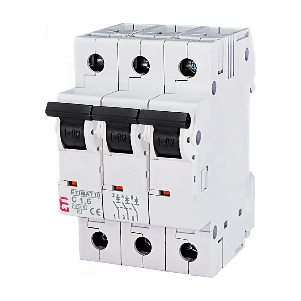 Авт. вимикач ETIMAT 10 3p C 1,6А (10 kA), ETI