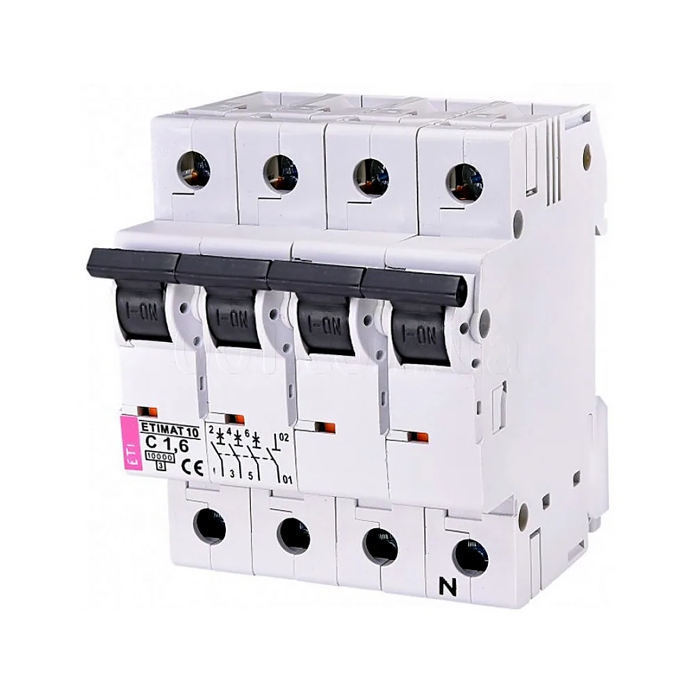 Авт. вимикач ETIMAT 10 3p+N C 1,6А (10 kA), ETI