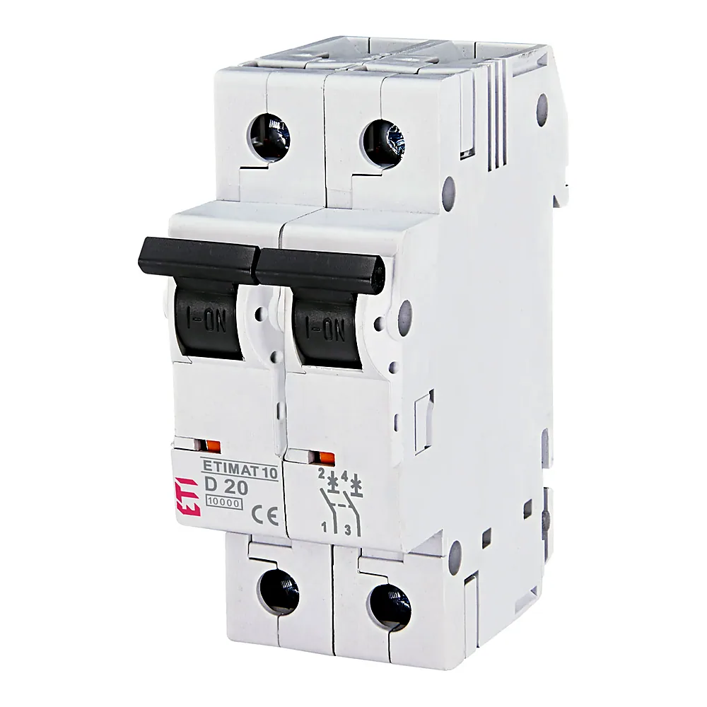 Авт. вимикач ETIMAT 10  2p D 20А (10 kA), ETI