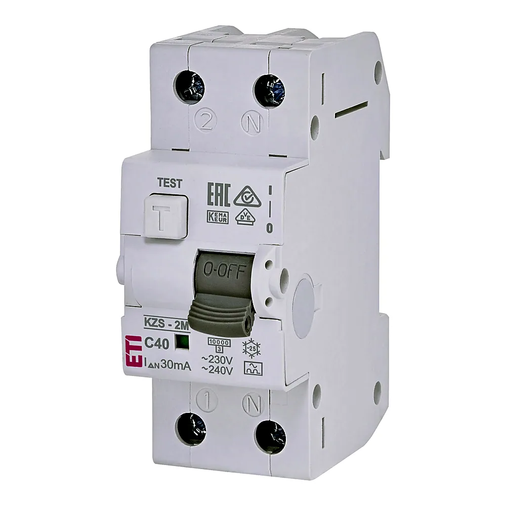 Диф. автоматичний вимикач KZS-2M C 40/0,03 тип A (10kA), ETI