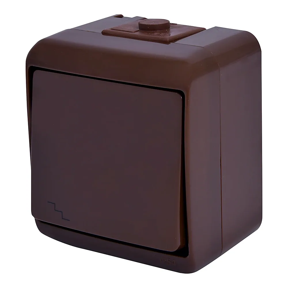 Вимикач "сходовий" (коричневий) (IP54) VHE-3-KR, ETI