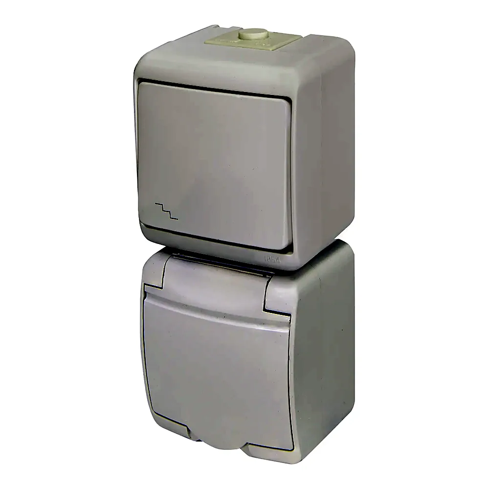 Мікс_верт. (сход.вим.+1-а роз.schuko_біл.кр.) (IP54) VRHP-3s, ETI