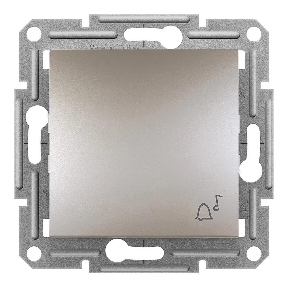 Кнопковий вимикач для дзвінка Asfora 1-клавішний бронза Schneider Electric EPH0800169