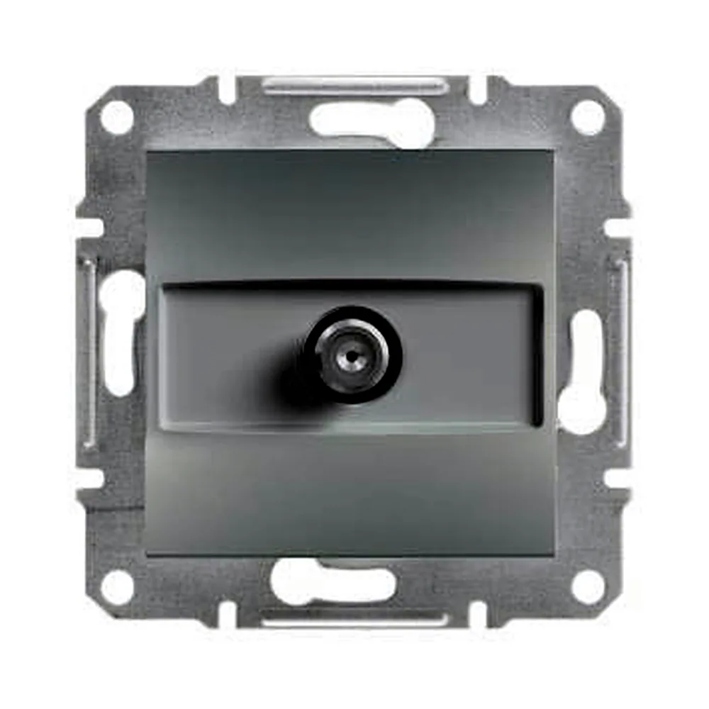 Розетка "Asfora" SAT кінцева 1 dB, сталь, EPH3700162, Schneider Electric