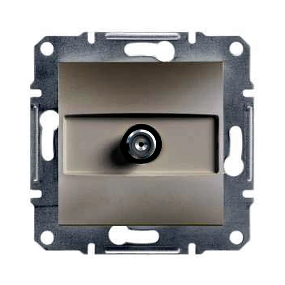 Розетка "Asfora" SAT кінцева 1 dB, бронза, EPH3700169, Schneider Electric