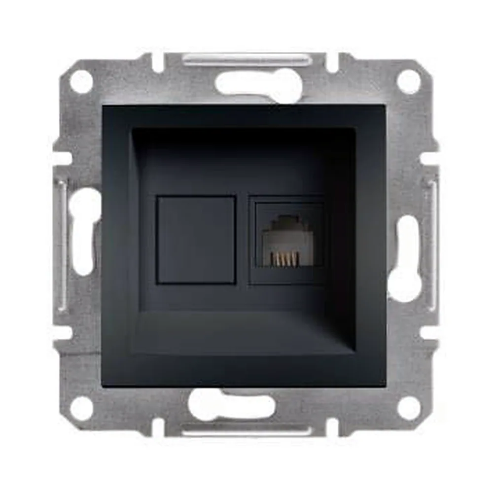 Розетка "Asfora" телефонна, антрацит, EPH4100171, Schneider Electric