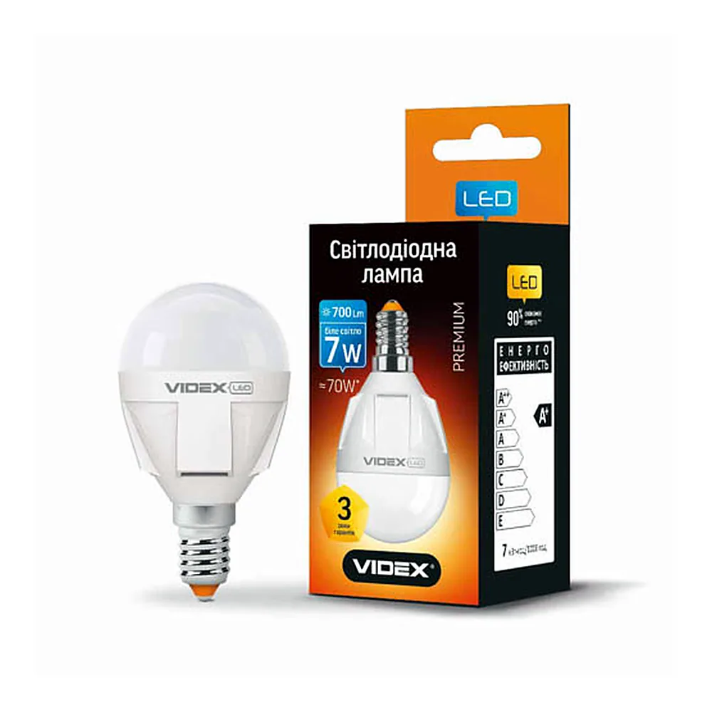 LED лампа VIDEX G45 7W E14 4100K 220V