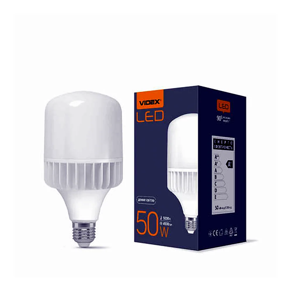 LED лампа VIDEX A118 50W E27 5000K 220V 12шт
