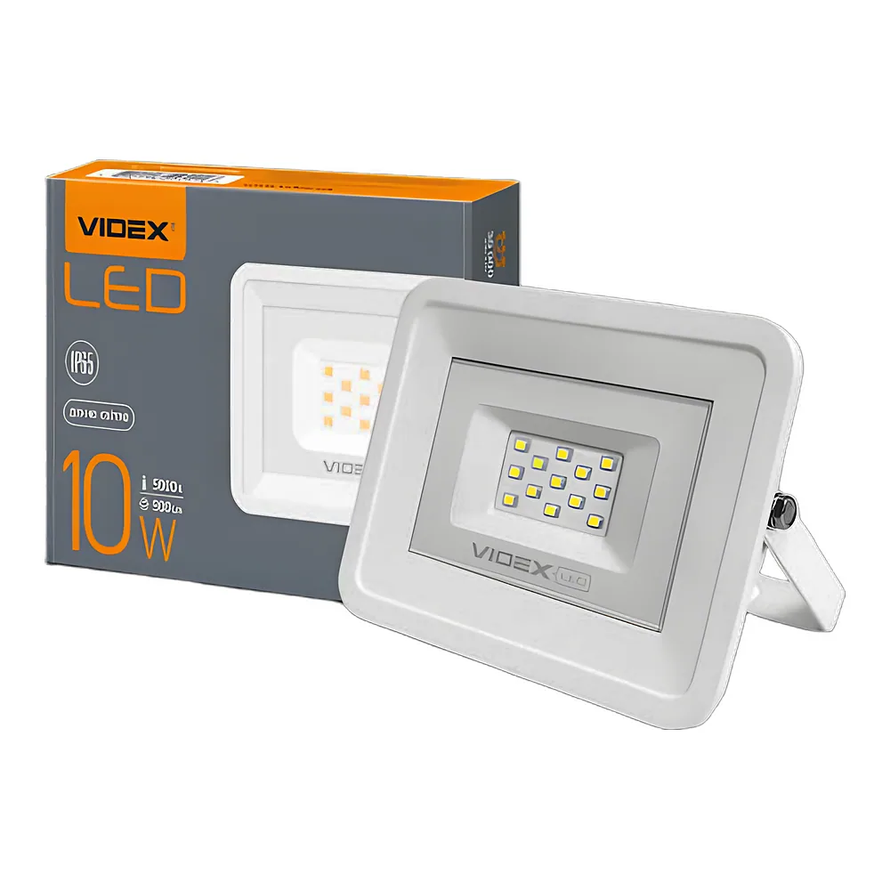 Світлодіодний прожектор 10 Вт 5000 K 220 В чорний (40 шт) Videx VL-Fe105W